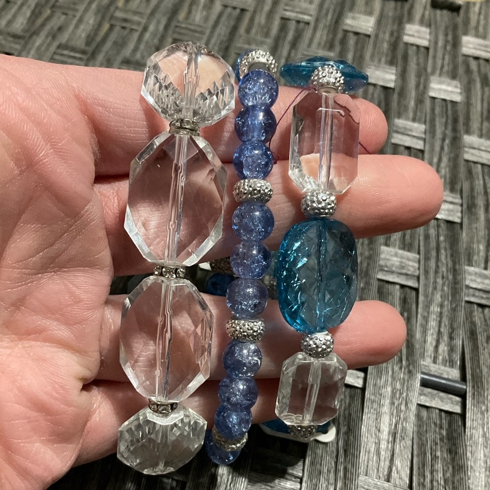 Glass beaded bracelet set
